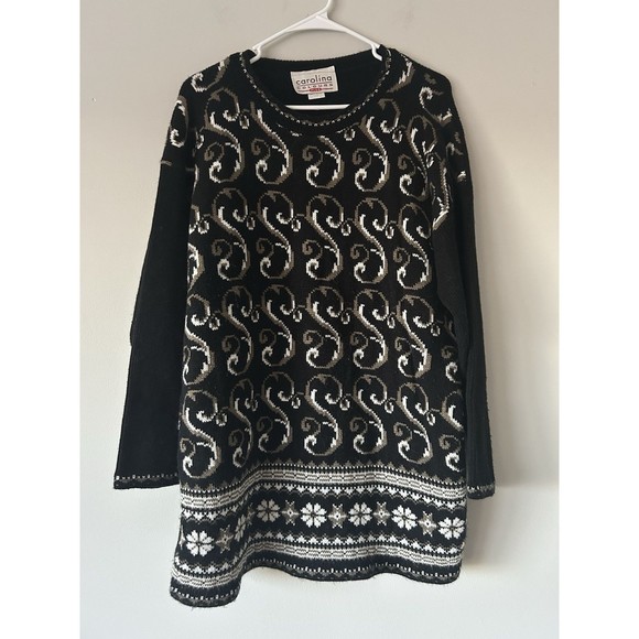 Vintage Carolina Colours Made In USA Abstract Tunic Sweater Size 1X Retro Unique - Picture 11 of 11